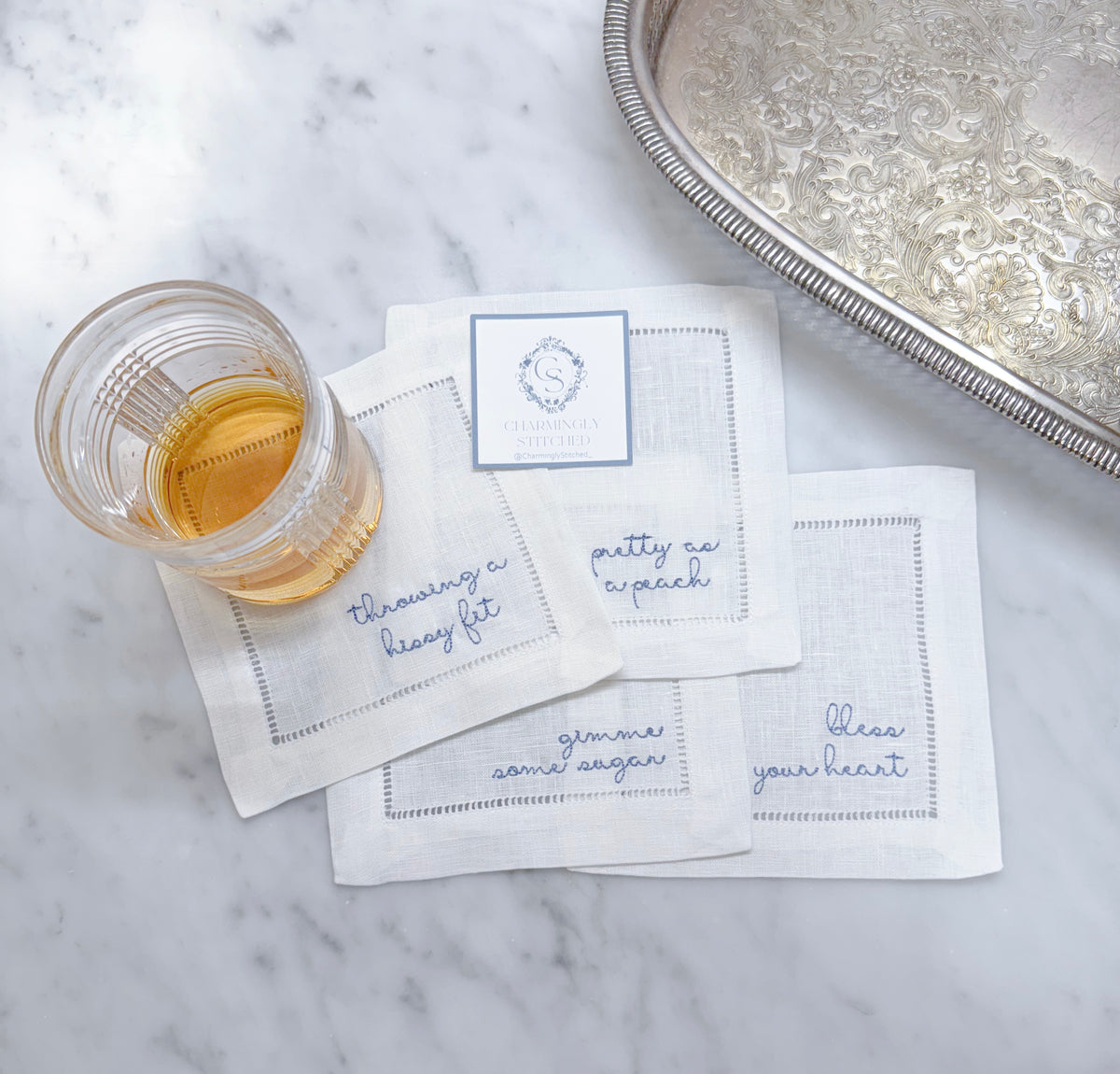 White Cocktail Napkins