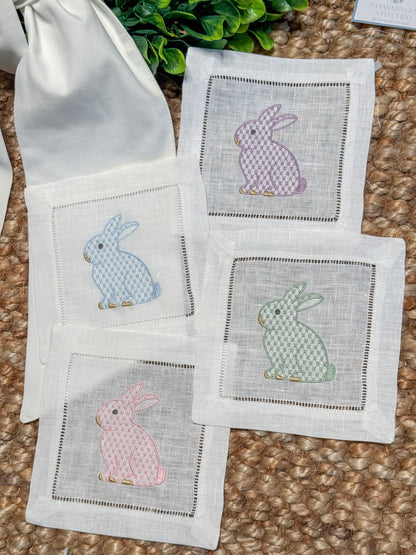 Spring White Cocktail Napkins