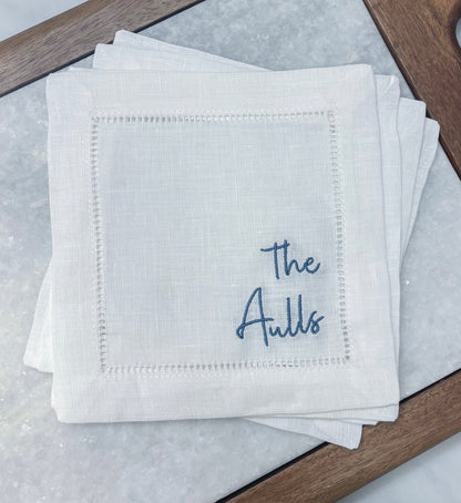 White Cocktail Napkins