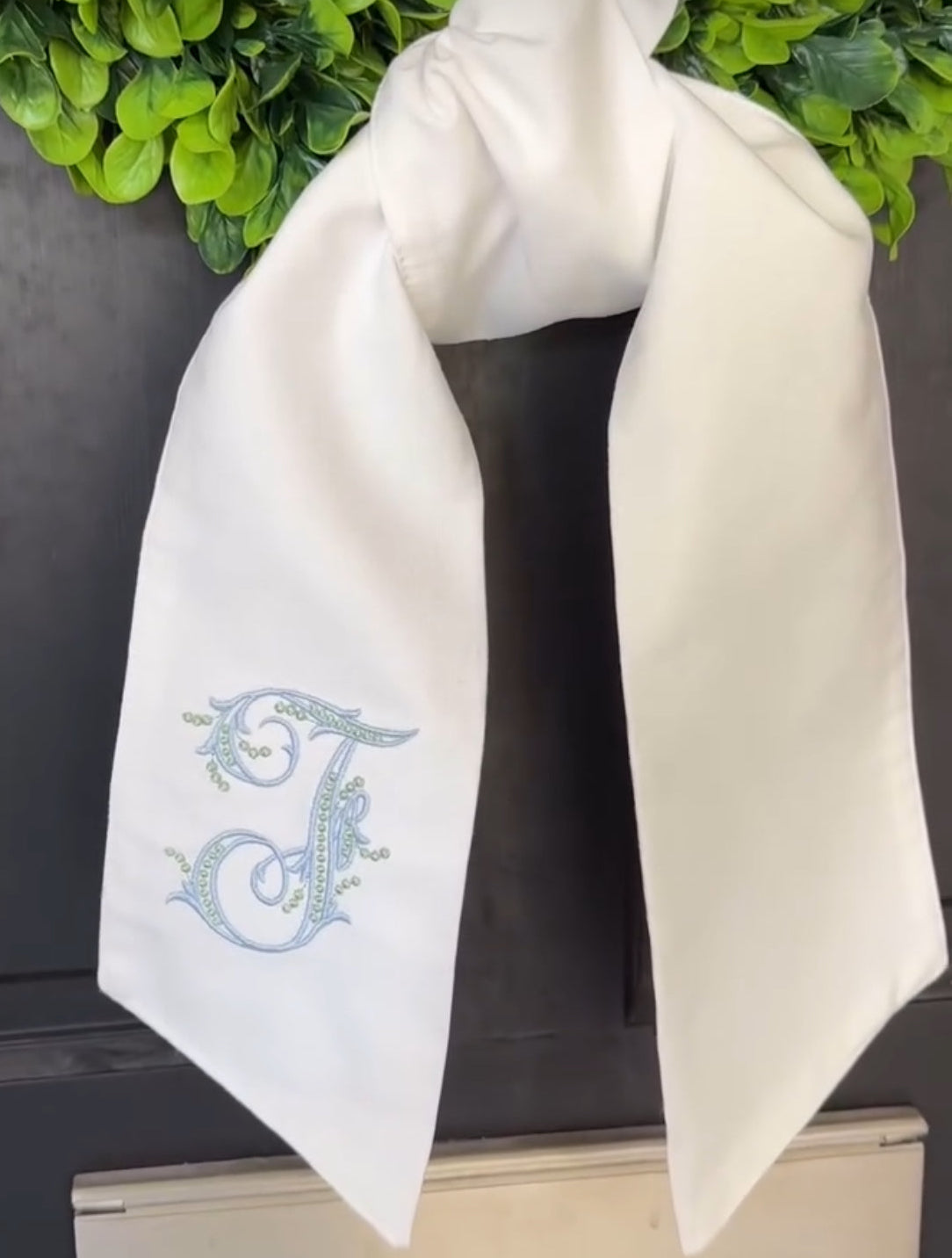 Linen Wreath Sash