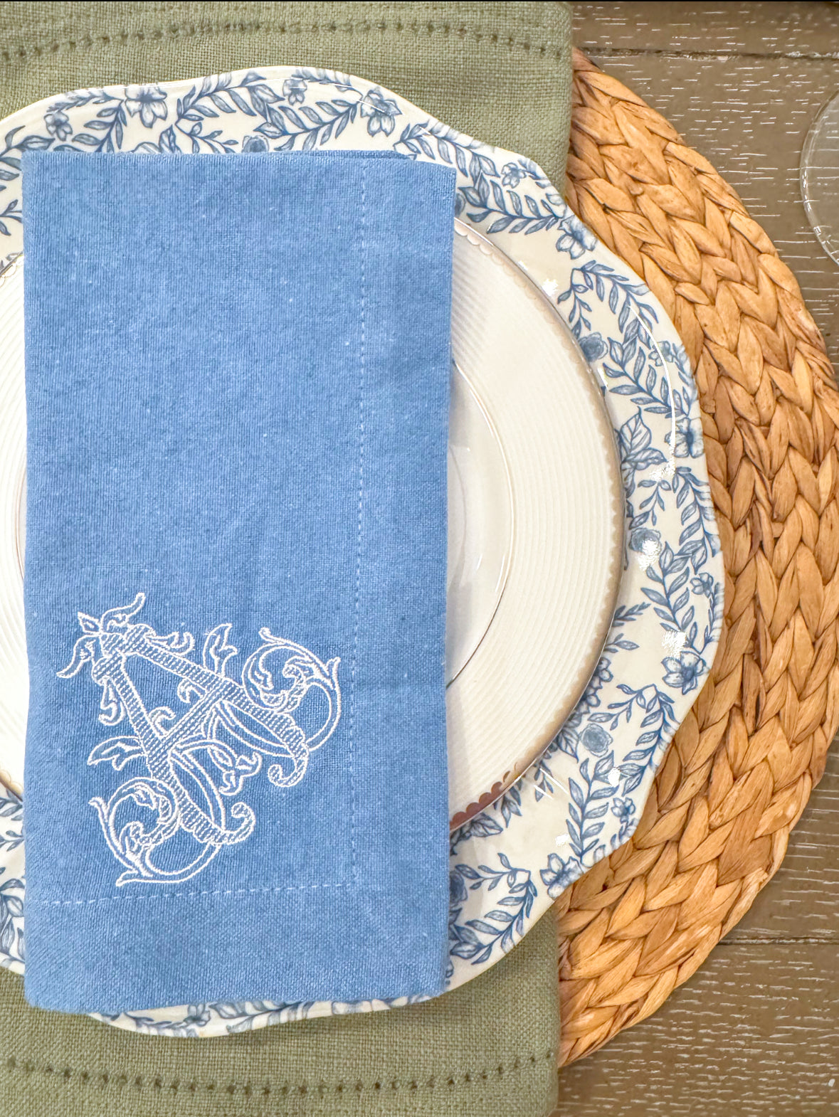 Light Blue Dinner Napkins