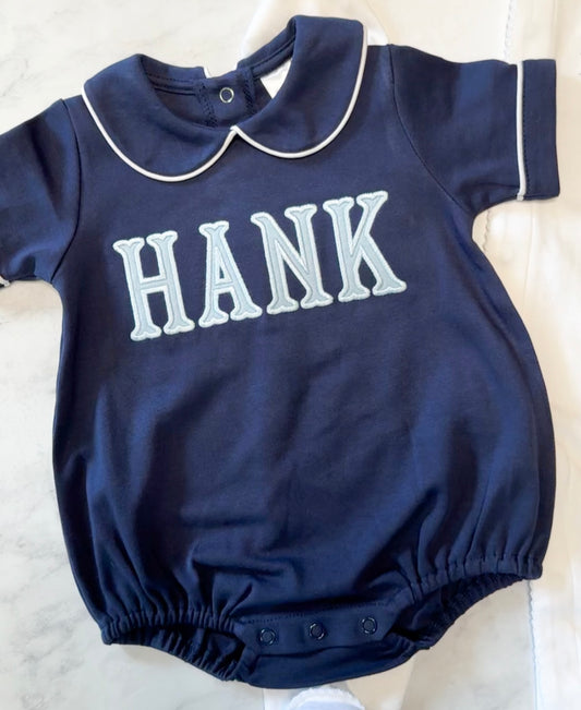 Boys Peter Pan Piped Trim Bubble