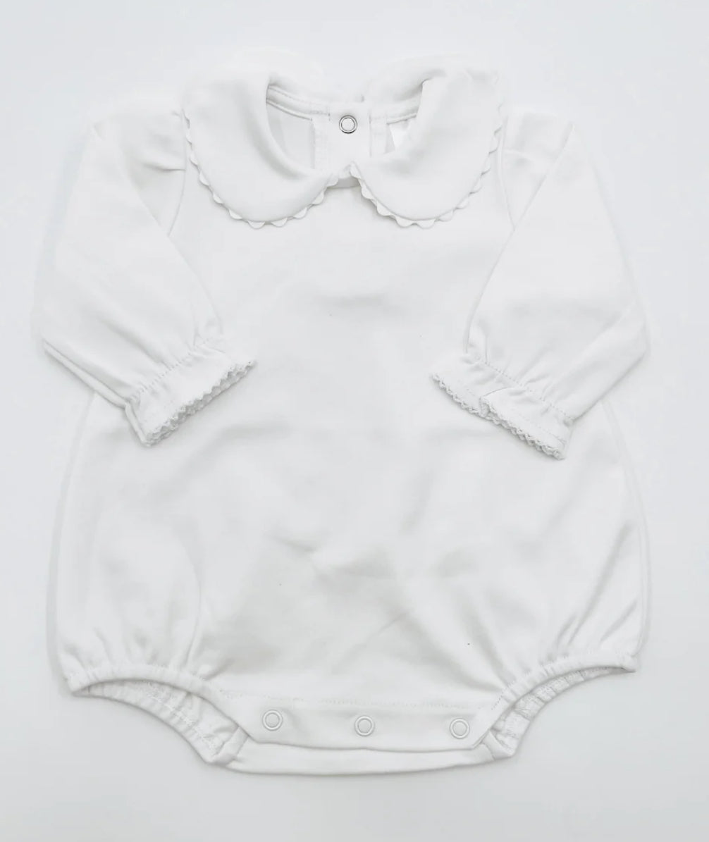 Long Sleeve Peter Pan Collar Girls Bubble