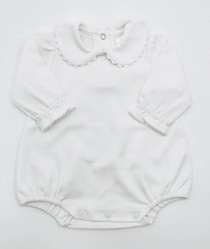 Long Sleeve Peter Pan Collar Girls Bubble