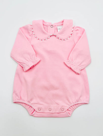 Long Sleeve Peter Pan Collar Girls Bubble