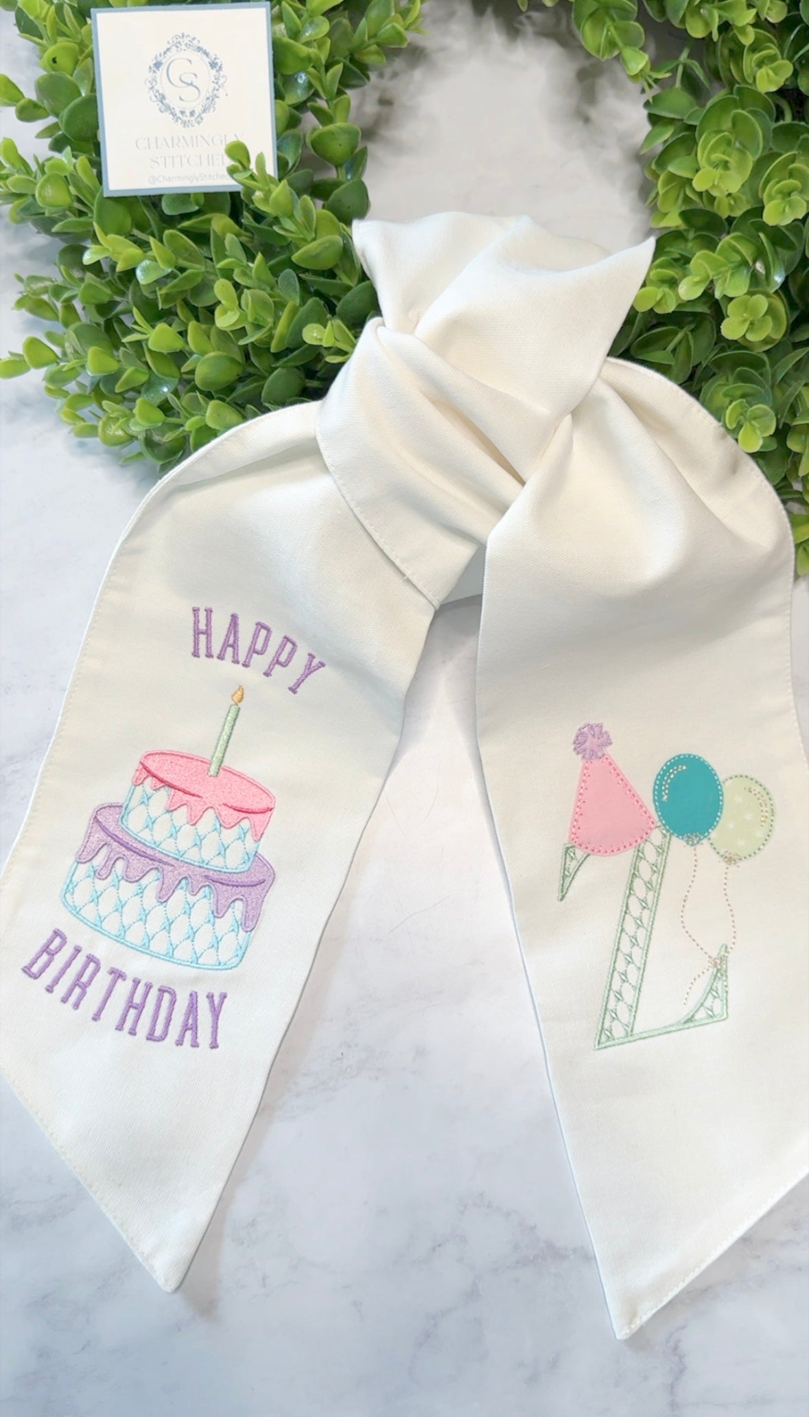 Birthday Wreath Sash