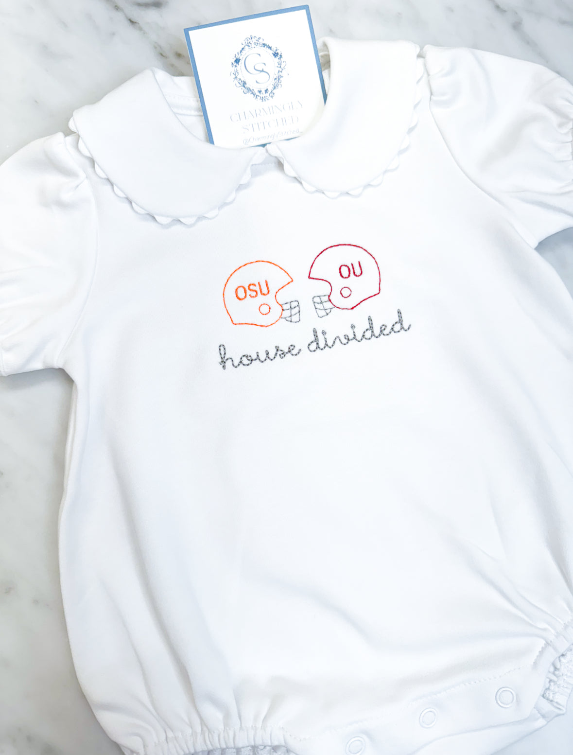 Girls Peter Pan Scalloped Trim Bubble