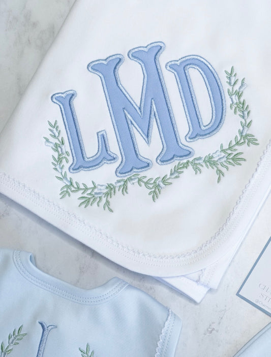 Picot Trim Receiving Blanket