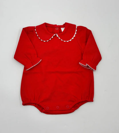 Long Sleeve Peter Pan Collar Girls Bubble