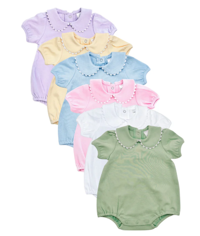 Girls Peter Pan Scalloped Trim Bubble