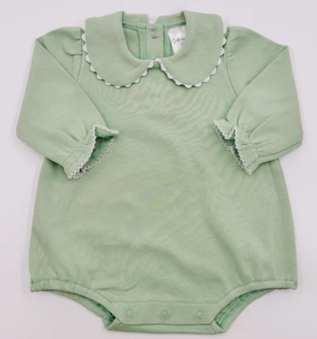 Long Sleeve Peter Pan Collar Girls Bubble
