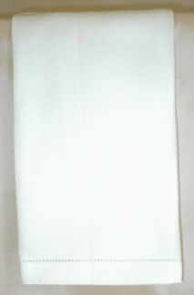Huck Weave Hemstitch Tea Towel