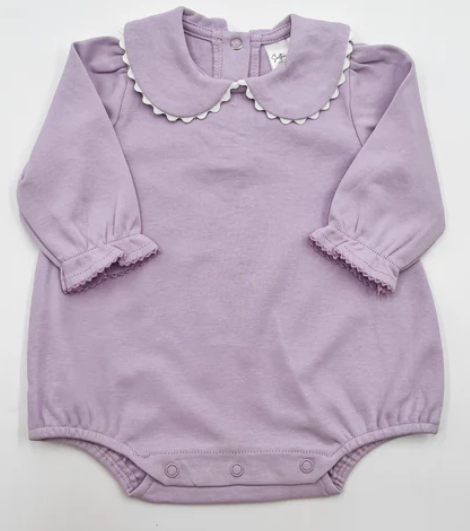 Long Sleeve Peter Pan Collar Girls Bubble