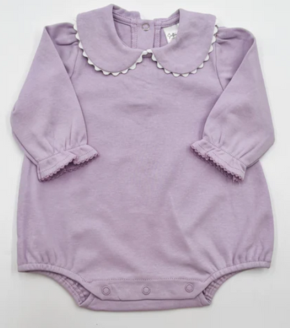 Long Sleeve Peter Pan Collar Girls Bubble